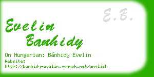 evelin banhidy business card