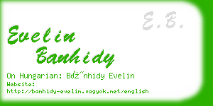 evelin banhidy business card